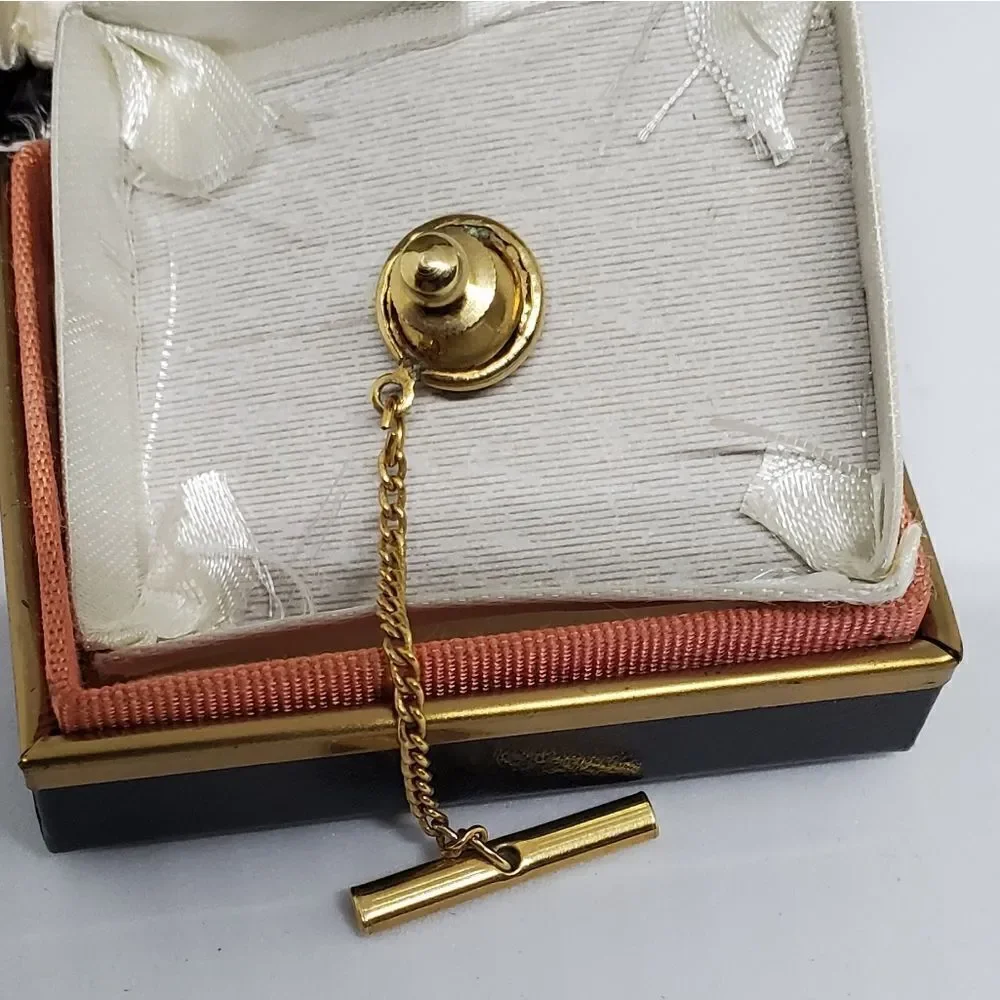 Vintage La Mode Gold Filled Diamond Tie Tac
